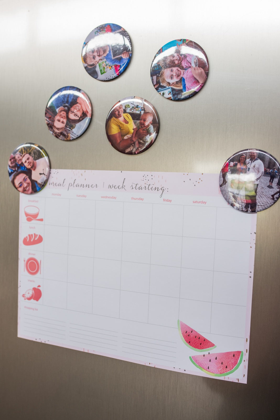 56mm Personalised button fridge magnets