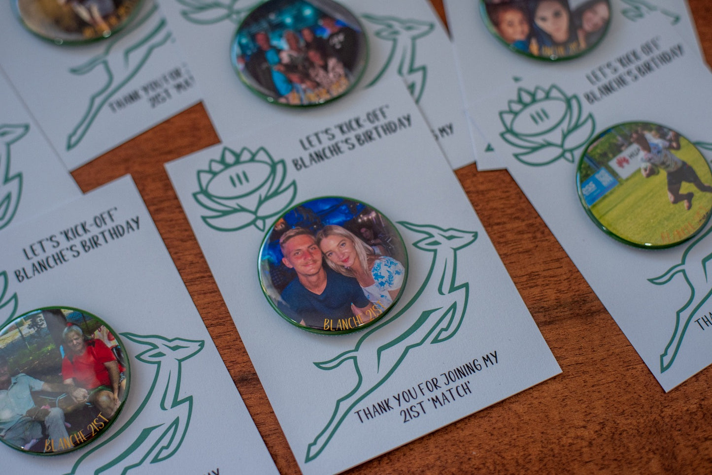 Party favor fridge magnets