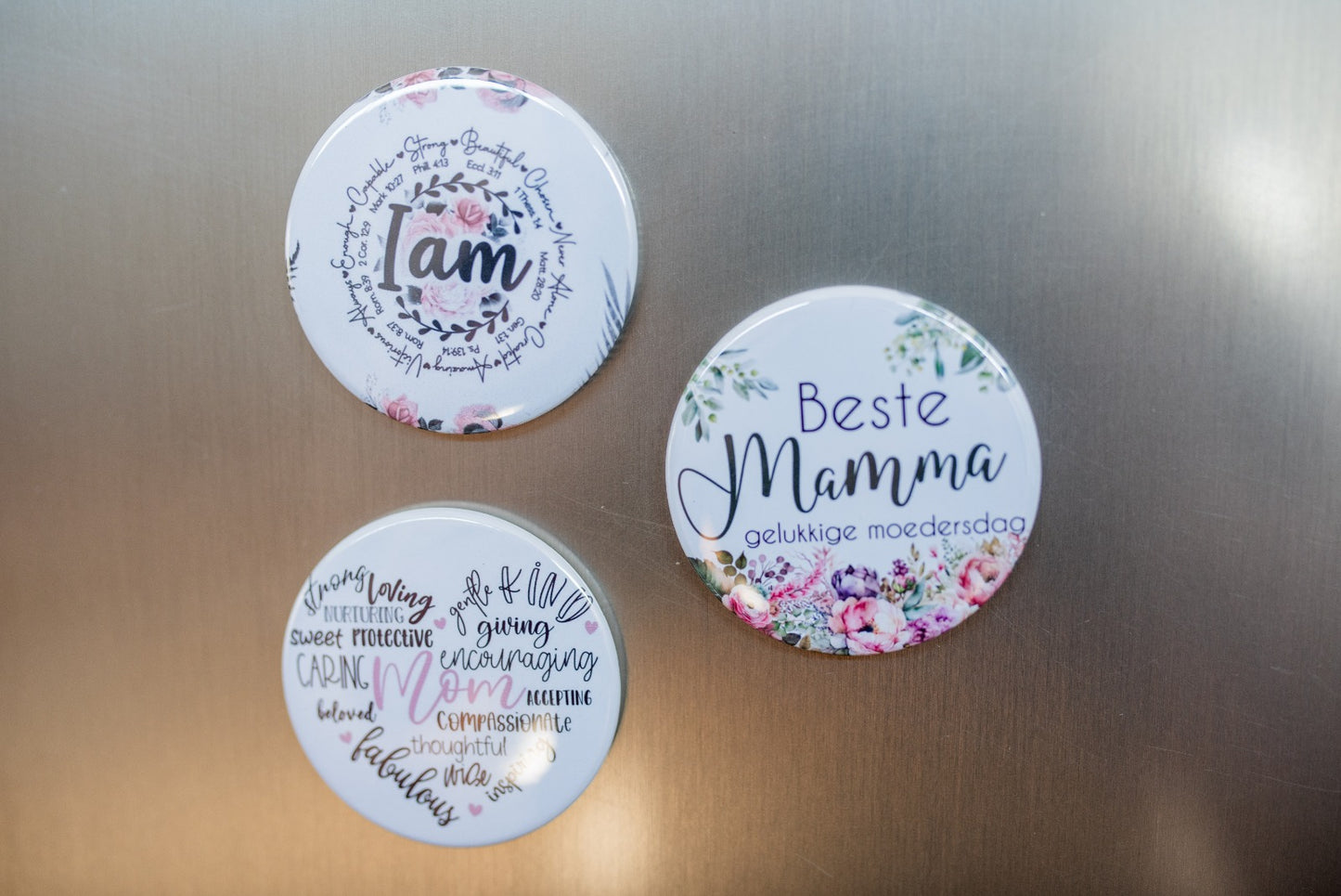 Set of 3 x Best mom fridge magnets