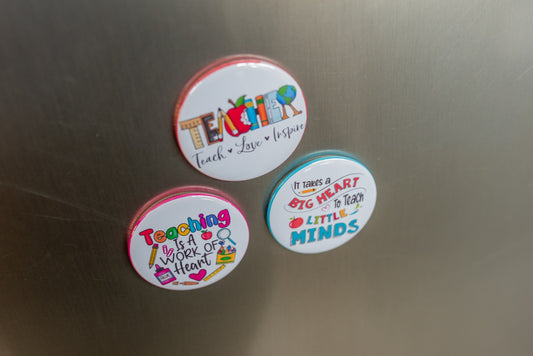 Set of 3 Best teacher fridge magnets