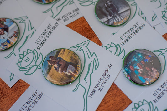 Party favor fridge magnets