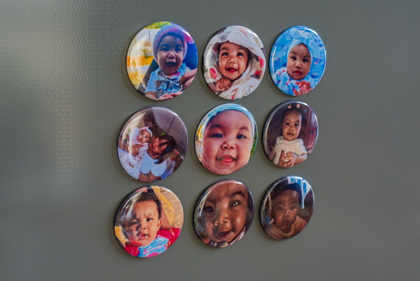 56mm Personalised button fridge magnets