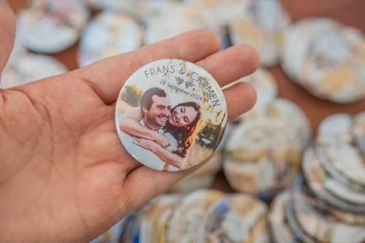 Wedding favor fridge magnet